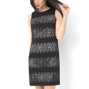 White House Black Market Textured Cutout Dress